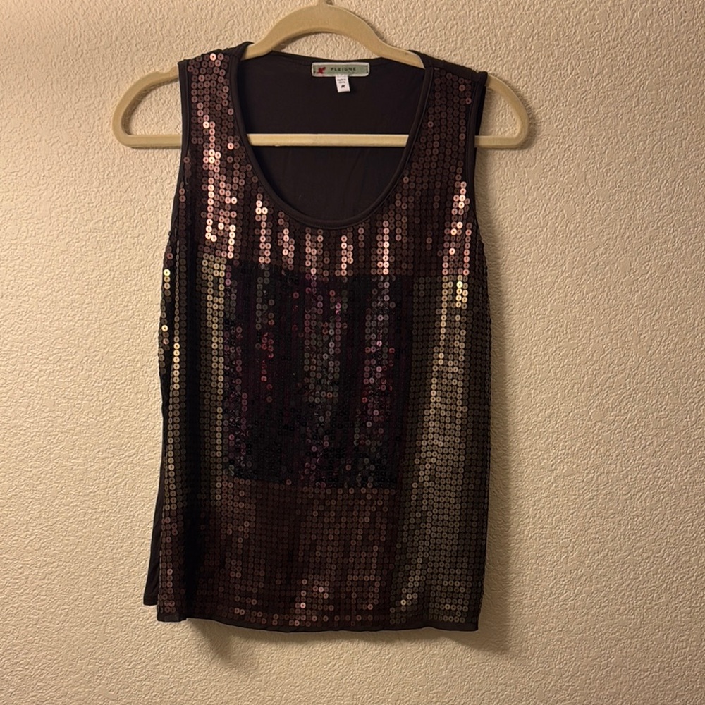 Pleione Sequin Sleeveless Top